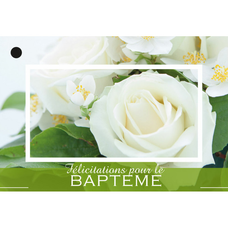 10 Cartes De Circonstance Felicitations Pour Le Bapteme Materiel Fleuriste