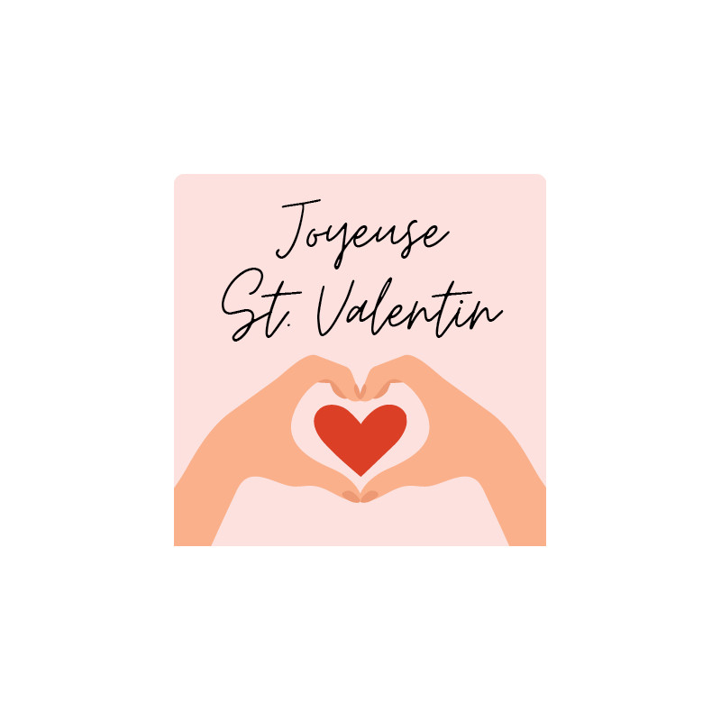 Etiquettes carrées saint valentin emballage grosssite