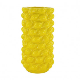 Vase céramique jaune H. 30cm - Pylona