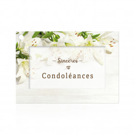Paquet de 10 cartes enveloppes sincères condoléances deuil fleuriste