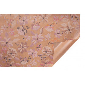 Rouleau de kraft floral 0.80x40M - Couture - Emballage - Grossiste