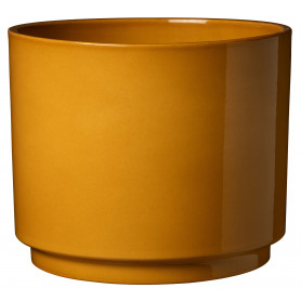 Cache-pot jaune ocre...