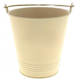 Cache-pot en zinc beige...