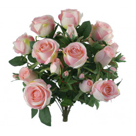 Rose buisson rose artificiel tergal grossiste fleuriste